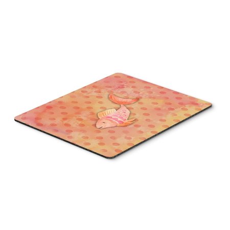 CAROLINES TREASURES Orange Fish Watercolor Mouse Pad; Hot Pad or Trivet BB7387MP